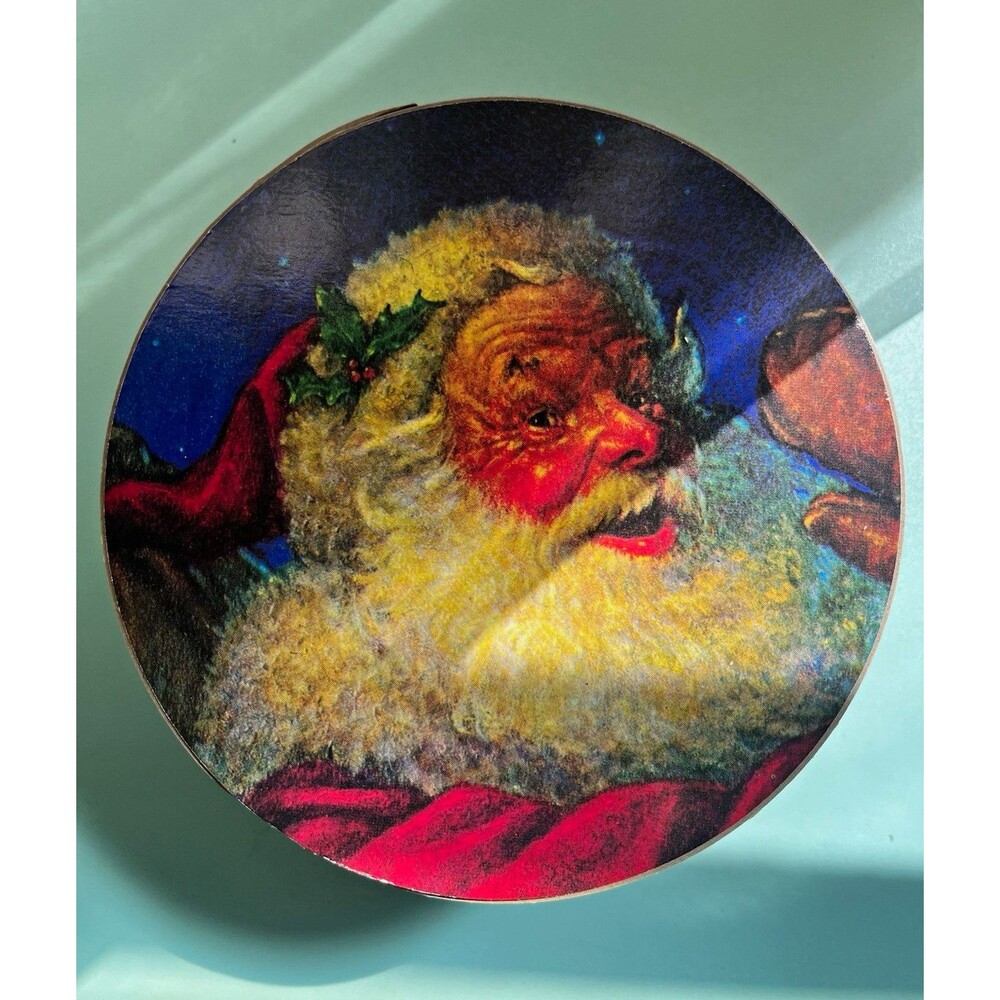 Vintage three-piece nesting box set papier-mâché B.Shackman 1990’s Santa